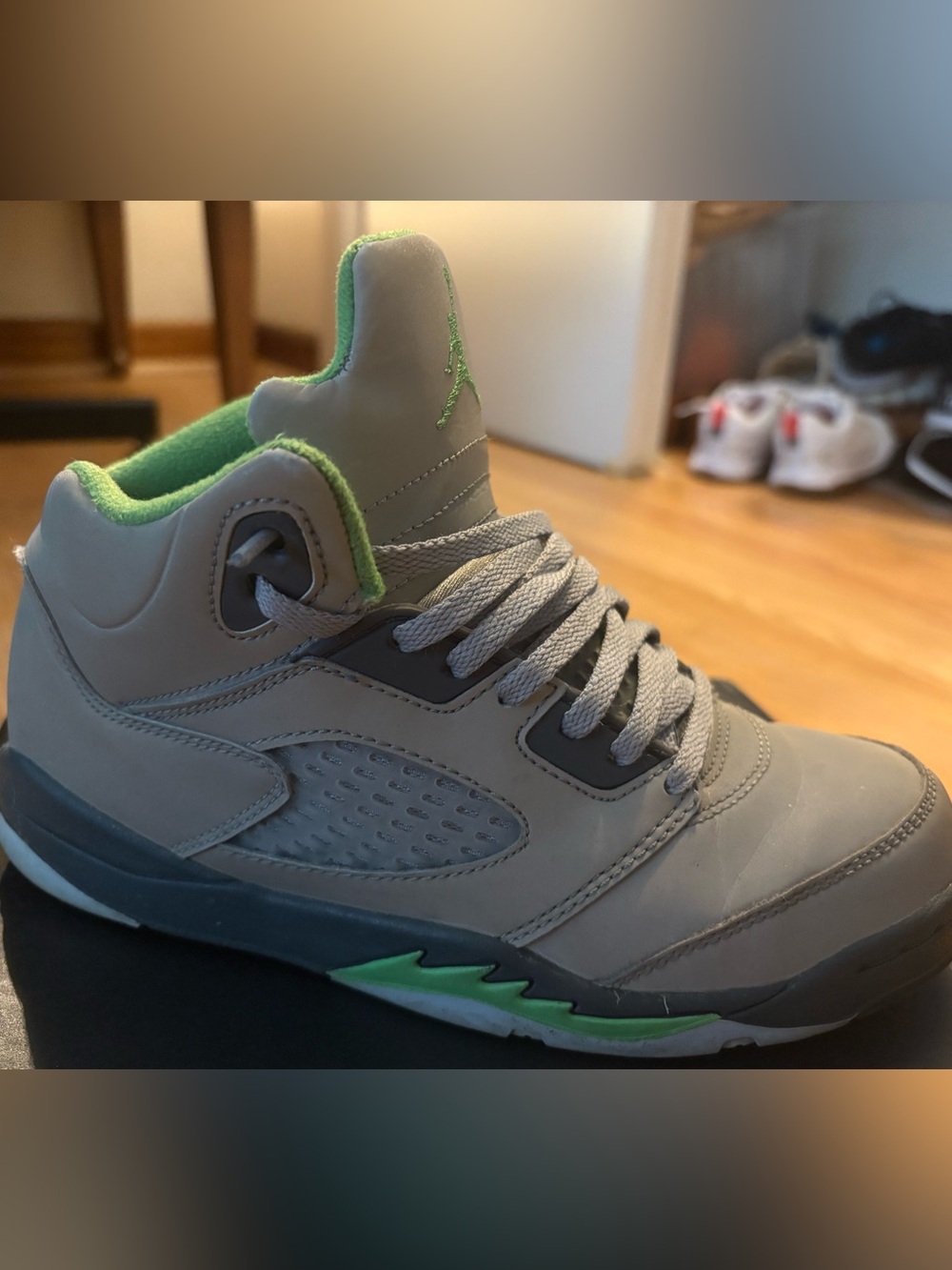 Jordan 5 Retro Green Bean Kids 3Y with Box